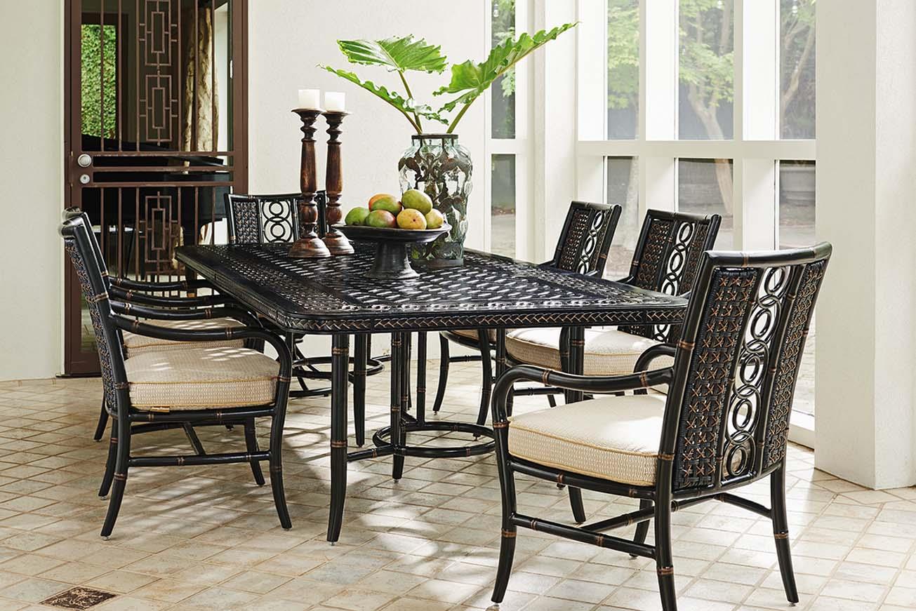 Tommy Bahama Outdoor Living Marimba Nine Piece Outdoor Dining Set
